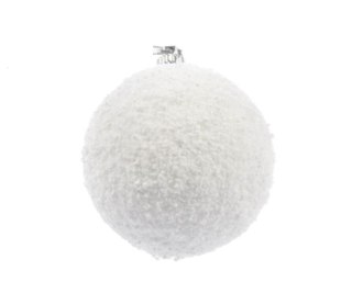 Bombka biała JEŻYK 15cm | 5398