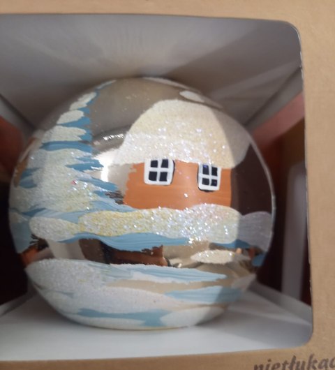 Bombka dekorowana 10cm ornament | D01100