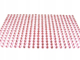Cyrkonie na blistrze 352szt. różowe samoprzylepne | DC-2003