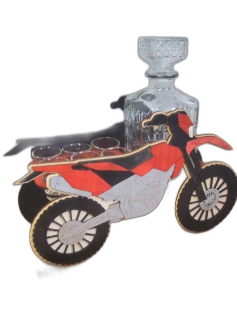 Karafka + 6 kieliszków MOTOR CROSS