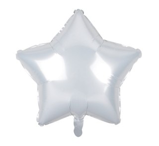 Balon GWIAZDA BIAŁA 19'' ok. 48cm | HS-G19BL
