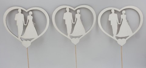 Piki Para Młoda w sercu 15 cm - 6 szt.