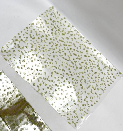 Worek celofan 25szt. 25x35cm ZIELONE KWIATY