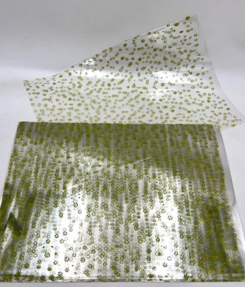 Worek celofan 25szt. 25x35cm ZIELONE KWIATY