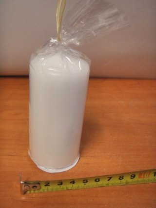 Świeca biała słupek 5x10 | W50100N