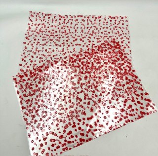 Worek celofan 25x35cm czerwone kwiaty 25szt. | N8