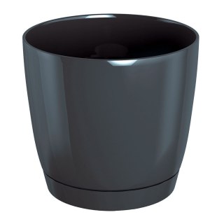 Doniczka z podstawką Coubi 13,5x12,4cm - GRAFIT