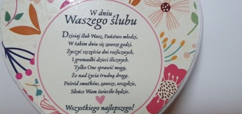 Serce wiszące W DNIU WASZEGO ŚLUBU