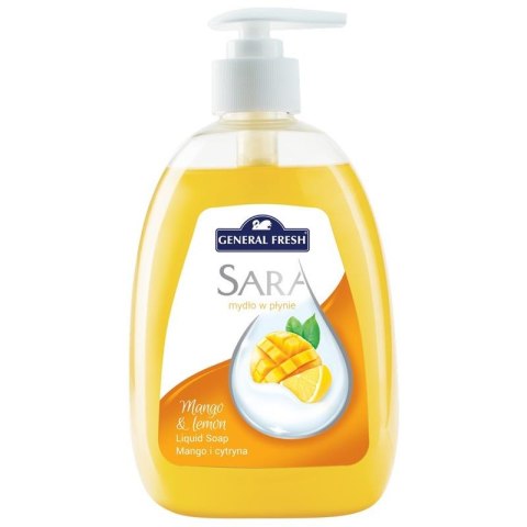 Mydło w płynie z dozownikiem 500ml - SARA mango i cytryna