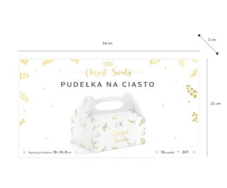 Pudełko na ciasto Chrzest 10szt. DIY