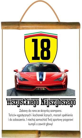 Dyplom urodzinowy dla Pana 18-nastka