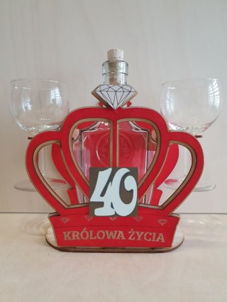 Karafka korona + kieliszki do wina "40"