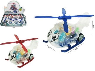 Helikopter przeźroczysty zębatki 15cm ze światłem