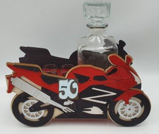 Karafka + 6 kieliszków ŚCIGACZ 50 urodziny