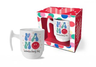 Kubek matowy 310ml MAMO UŚMIECHNIJ SIĘ