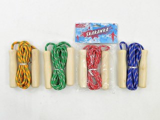 Skakanka 230cm sznurek drewniane rączki