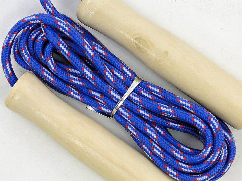 Skakanka 230cm sznurek drewniane rączki