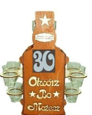 Stojak butelka + karafka + kieliszki 30 | 249