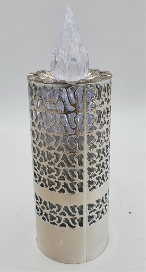 Świeca ażur srebrna 15,5cm
