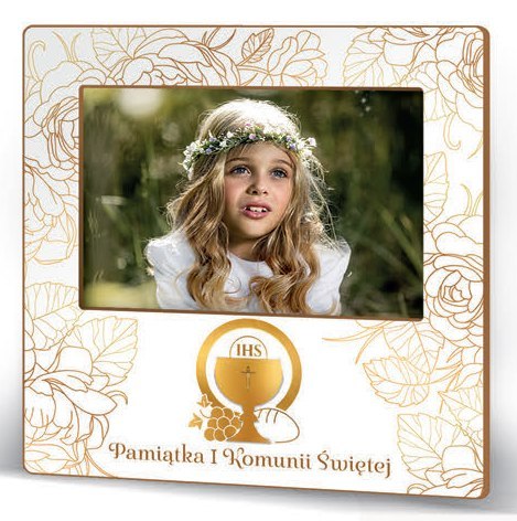 Ramka na zdjęcia 10 x 15cm KOMUNIA ŚW. KIELICH