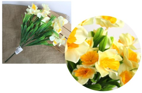 Bukiet ŻONKIL wys. 50 cm 7 łodyg (7 kwiatów 7 cm) ŻÓŁTY z pomarańczowym środkiem WD-206A