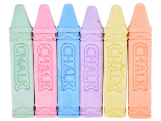 Duża kolorowa kreda do rysowania 6szt. na tablicę i chodnik | ZA5582