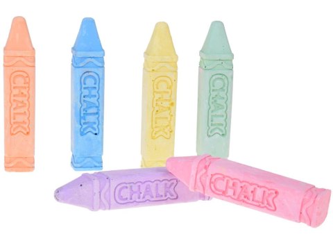 Duża kolorowa kreda do rysowania 6szt. na tablicę i chodnik | ZA5582