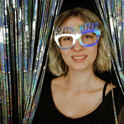 Fotościanka kurtyna party opalizująca HF3293