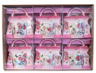 Kubek ceramiczny w ozdobnym opakowaniu - ROWER Z KWIATAMI