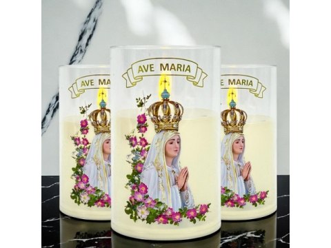 Świeczka led w obudowie z płomieniem - 12,5cm "Ave Maria" 41528