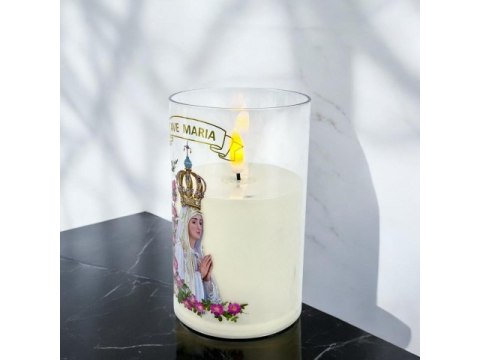 Świeczka led w obudowie z płomieniem - 12,5cm "Ave Maria" 41528