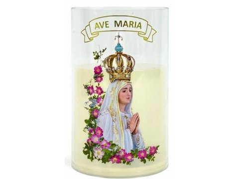 Świeczka led w obudowie z płomieniem - 12,5cm "Ave Maria" 41528