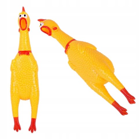 Gryzak dla psa gumowy kurczak piszcząca zabawka 36cm XJ3327