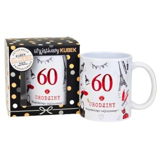 Kubek na 60 urodziny dla kobiety (czerwony) 3309-UR16-60