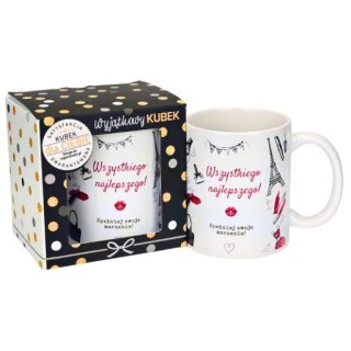 Kubek na urodziny dla kobiety (czerwony) - Wszystkiego najlepszego 3309-UR16-WN