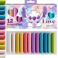 Plastelina szkolna pastelowa 12 kolorów LILO I STITCH 1989 5374