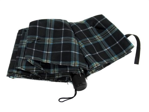 Parasolka ręcznie składana w kratę dł. po złożeniu 24cm mix kolorów