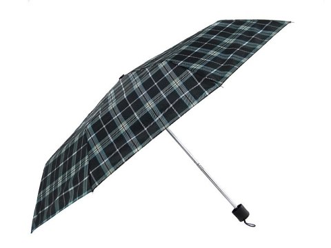 Parasolka ręcznie składana w kratę dł. po złożeniu 24cm mix kolorów