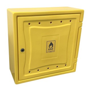 OSŁONA LICZNIKA GAZU Z TWORZYWA 250*600*600MM Z PLEC. ŻÓŁTA