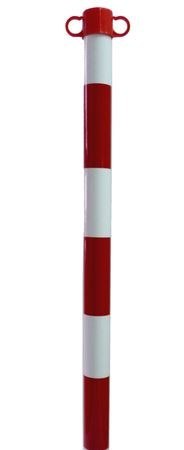 SŁUPEK OSTRZEGAWCZY ROAD-POST-WC BIAŁO-CZERWONY