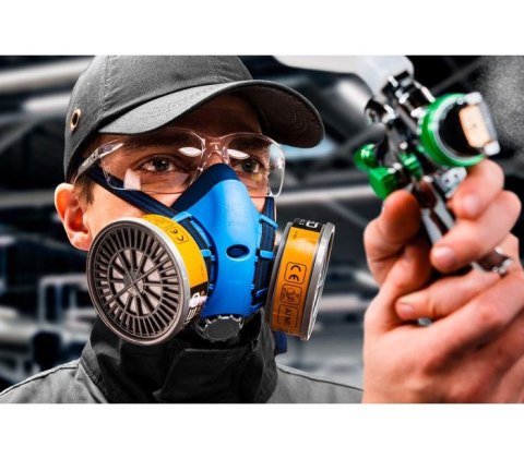 PÓŁMASKA SILIKONOWA Z MIEJSCEM NA DWA POCHŁANIACZE