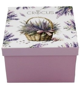 Filiżanka ze spodkiem kosze kwiatów LAWENDA