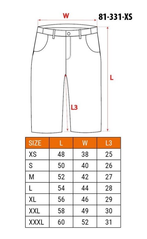 KRÓTKIE SPODENKI 100% BAWEŁNA ROZMIAR L