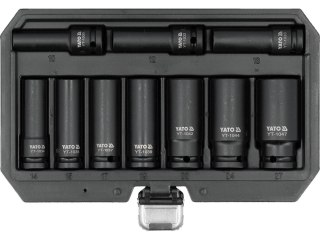 KOMPLET NASADEK UDAROWYCH 1/2'' DŁUGICH 10 SZT. 10-27MM