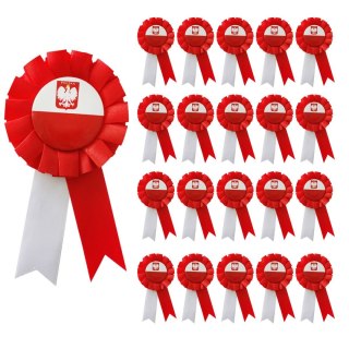 Kotylion 10szt. BIAŁO-CZERWONY Polska | YH-KNBC