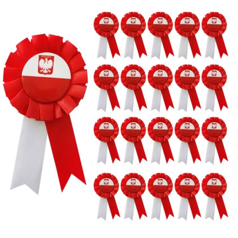 Kotylion 10szt. BIAŁO-CZERWONY Polska | YH-KNBC