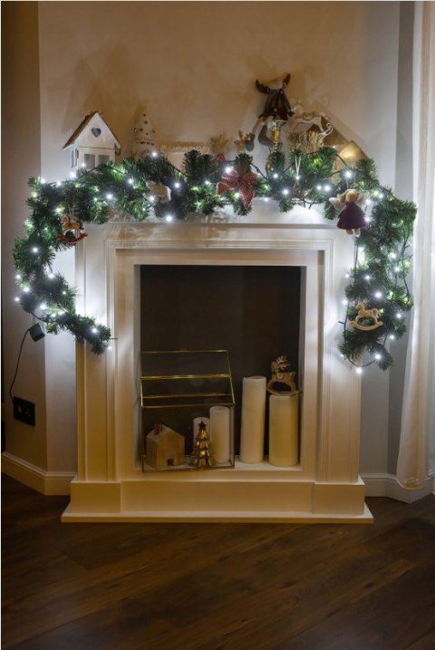 Lampki choinkowe 200 LED białe zimne L-159B