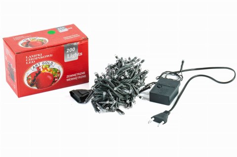 Lampki choinkowe 200 LED białe zimne L-159B