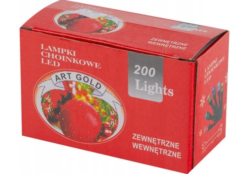 Lampki choinkowe 200 LED białe zimne L-159B