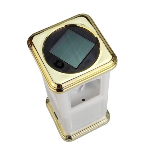 Znicz solarny biały kapliczka aniołek